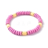 Handmade Polymer Clay Beads Stretch Bracelets BJEW-JB06497-5