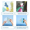 16 Sheets 4 Styles Waterproof PVC Colored Laser Stained Window Film Static Stickers DIY-WH0314-094-3