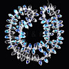 Electroplate Transparent Glass Faceted Teardrop Beads Strand EGLA-TAC0006-09-3