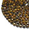 Natural Yellow Tiger Eye Beads Strands G-K389-A06-01-3