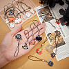 CRASPIRE 18Pcs 18 Styles Cell Phone Strap Charm Halloween Enamel Charm Hanging Keychain for Women AJEW-CP0005-59-3