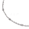 304 Stainless Steel Satellite Chain Slider Bracelet Making AJEW-JB01246-02-3