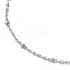 Non-Tarnish 304 Stainless Steel Satellite Chain Slider Bracelet Making AJEW-JB01246-02-3