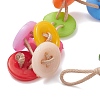 Acrylic Sewing Buttons Beaded Bracelets BJEW-JB12742-5