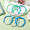 12Pcs Handmade Polymer Clay Heishi Beads Stretch Bracelets BJEW-JB10073-5
