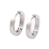 Tarnish Resistant Frosted 304 Stainless Steel Huggie Hoop Earrings for Women EJEW-C096-31C-P-1