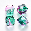 Two Tone Transparent Spray Painted Acrylic Beads LS-ACRP-T005-26Q-1
