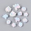 Luminous Flower Resin Cabochons CRES-T025-10B-1