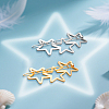 8Pcs 2 Colors Iron and Zinc Alloy Star Hair Barrettes PHAR-HY0001-06-3