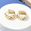 Brass Micro Pave Cubic Zirconia Hoop Earrings EJEW-H152-01D-G-2