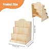 4-Tier Wood Postcard Display Riser Stands ODIS-WH0038-127-2