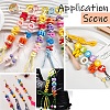 26Pcs 26 Styles UV Plating Opaque Acrylic European Beads OACR-YW0004-32-7