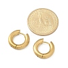 Frosted 304 Stainless Steel Huggie Hoop Earrings for Women EJEW-C096-32F-G-3