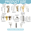 150Pcs 15 Styles Haircut Theme Tibetan Style Alloy Pendants FIND-ME0001-25-2