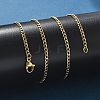 Ion Plating(IP) 304 Stainless Steel Curb Chain Necklaces NJEW-K099-04G-3