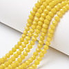 Opaque Solid Color Imitation Jade Glass Beads Strands EGLA-A044-P3mm-D04-1