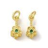 Brass Micro Pave Cubic Zirconia Peg Bails Pendants KK-K277-11MG-1