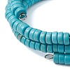 Resin and Synthetic Turquoise Wrap Bracelets Sets BJEW-JB10759-01-4