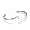 Tarnish Resistant 304 Stainless Steel Cuff Bangles BJEW-G611-01P-3