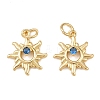 Brass Micro Pave Cubic Zirconia Pendants KK-G544-35G-1