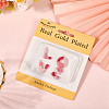 8Pcs 4 Styles Brass Enamel Pendants KK-BBC0019-23-5