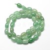 Natural Green Aventurine Gemstone Smooth Oval Bead Strands X-G-J335-26-2