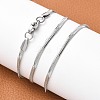 Non-Tarnish 304 Stainless Steel Snake Chain Necklaces NJEW-F195-02A-P-4