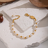 Natural Freshwater Pearl & Stainless Steel Beaded Bracelets for Women XK1851-3