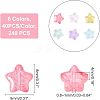 Transparent Spray Painted Glass Beads GLAA-FH0001-18-4