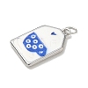Printed Brass Enamel Pendants KK-CBA9B3D-03P-02-2