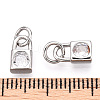 Brass Micro Pave Clear Cubic Zirconia Charms KK-E068-VB225-3