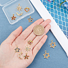 SUPERFINDINGS 12Pcs 6 Style Alloy Rhinestone Pendants FIND-FH0002-72-4