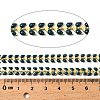 Brass Enamel Leaf Link Chains CHC-F021-02G-08-2