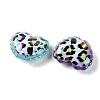 UV Plating Printed Opaque Acrylic European Beads AC-CBAEAA8-13-2