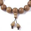 Wood Mala Bead Bracelets BJEW-S140-06-2