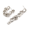 Rack Plating Brass Chain Ear Studs for Women EJEW-Q770-15P-2