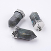Natural Labradorite Pointed Pendants G-E442-03N-1