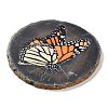 Printed Natural Agate Slice Stone Ornament DJEW-M011-03B-3