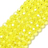 Electroplate Transparent Glass Beads Strands EGLA-A035-T8mm-A03-1