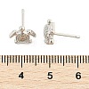 Brass Stud Earrings EJEW-R016-26P-04-5