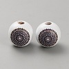 Printed Wood European Beads WOOD-CJC0001-20I-1