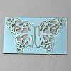 Acrylic Mirror Butterfly Cupcake Toppers FIND-WH0152-208D-2