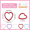 30Pcs 5 Colors Paint Spraying Iron Split Rings DIY-SC0029-16-2