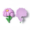 Opaque Resin Cabochons CRES-P023-04E-2