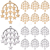 5Pcs 304 Stainless Steel Pendants STAS-YW0003-15P-2