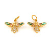 Brass Micro Pave Cubic Zirconia Pendants KK-I672-45-2