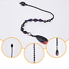 2Pcs Gemstone & Glass Dowsing Pendulums PALLOY-FI00004-4