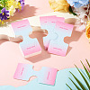 50Pcs Folding Paper Jewelry Display Cards ODIS-TA0001-07D-5
