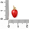 Brass Enamel Charms KK-P303-06E-G-3