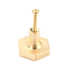 Hexagon with Grid Pattern Brass Box Handles & Knobs LS-DIY-P054-A02-3